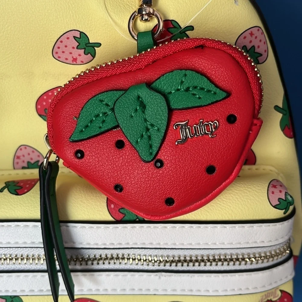 Juicy Couture Yellow Strawberry Backpack NWT